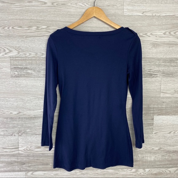 M+P+E Dark Blue Military Button Long Sleeve Dress - Picture 2 of 6